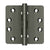 Deltana DSB4R4NB 4 x 4 x 1/4 Radius Hinges, Ball Bearings, NRP, Solid Brass