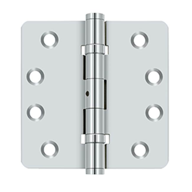 Deltana DSB4R4NB 4 x 4 x 1/4 Radius Hinges, Ball Bearings, NRP, Solid Brass