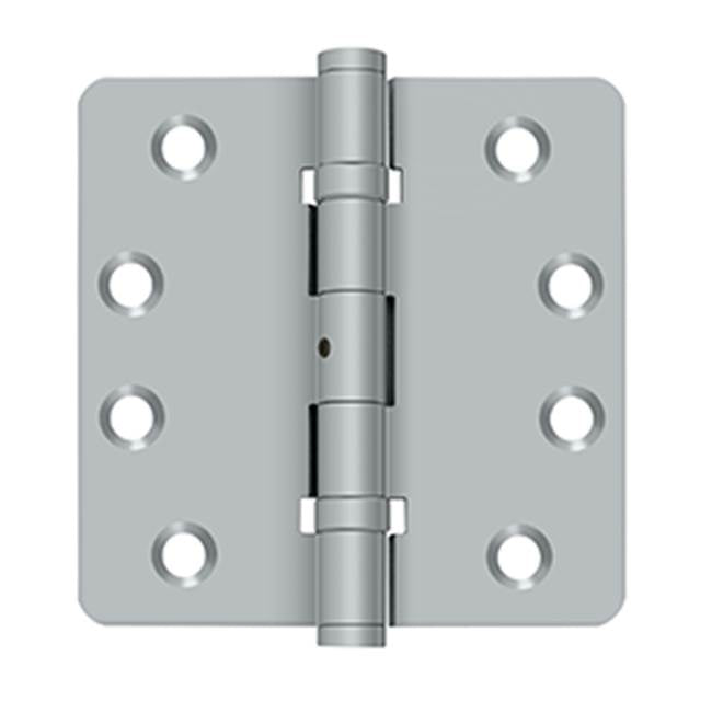 Deltana DSB4R4NB 4 x 4 x 1/4 Radius Hinges, Ball Bearings, NRP, Solid Brass