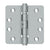 Deltana DSB4R4NB 4 x 4 x 1/4 Radius Hinges, Ball Bearings, NRP, Solid Brass
