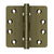 Deltana DSB4R4NB 4 x 4 x 1/4 Radius Hinges, Ball Bearings, NRP, Solid Brass