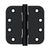 Deltana DSB4R5B 4 x 4 x 5/8 Radius Hinges, Ball Bearing