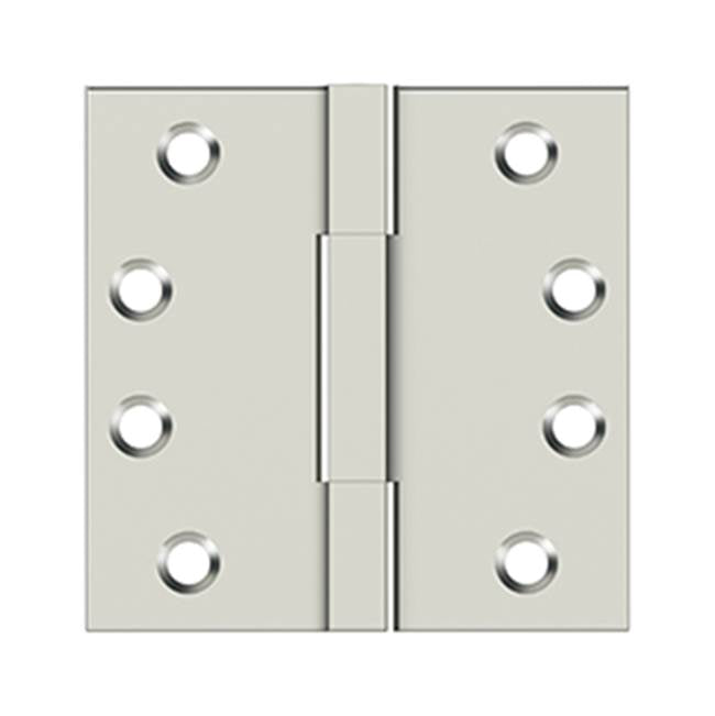 Deltana DSBS4 4x 4 Square Knuckle Hinges, Solid Brass