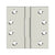 Deltana DSBS4 4x 4 Square Knuckle Hinges, Solid Brass