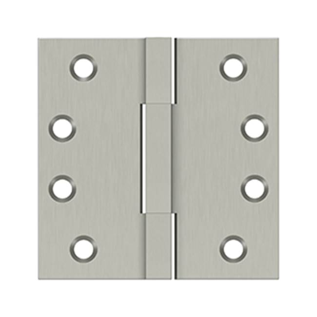 Deltana DSBS4 4x 4 Square Knuckle Hinges, Solid Brass