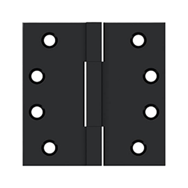 Deltana DSBS4 4x 4 Square Knuckle Hinges, Solid Brass