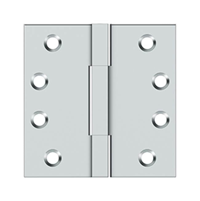 Deltana DSBS4 4x 4 Square Knuckle Hinges, Solid Brass