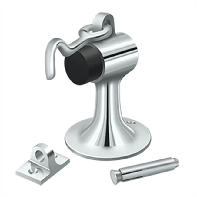 Deltana DSF444 Cement Floor Mount Bumper With  Holder, Solid Brass