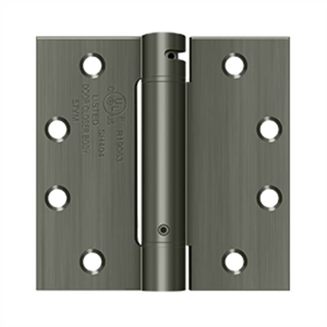 Deltana DSH45U 4-1/2 x 4-1/2 Spring Hinge, UL Listed