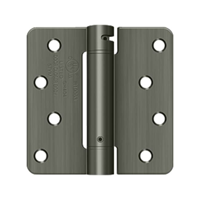 Deltana DSH4R4 4 x 4 x 1/4 Spring Hinge, UL Listed