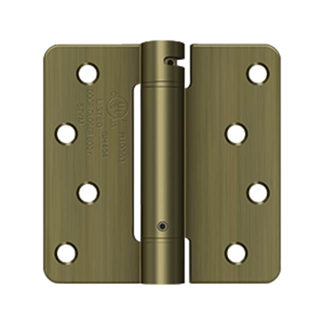 Deltana DSH4R4 4 x 4 x 1/4 Spring Hinge, UL Listed