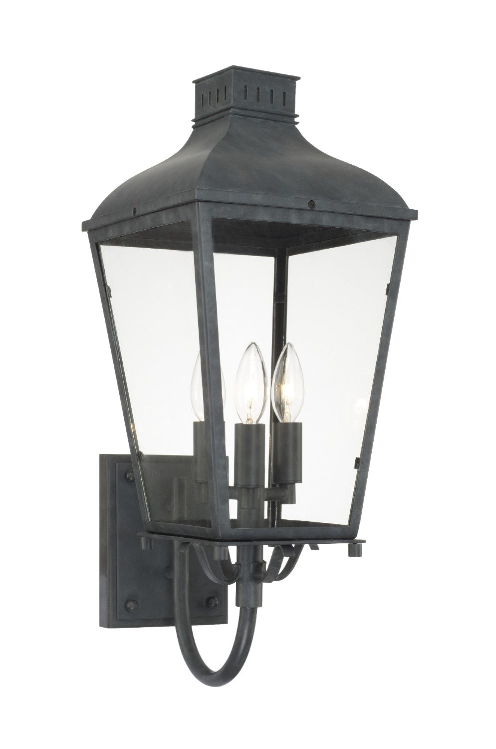 Crystorama DUM-9802-GE Dumont 3 Light Outdoor Wall Mount - Graphite