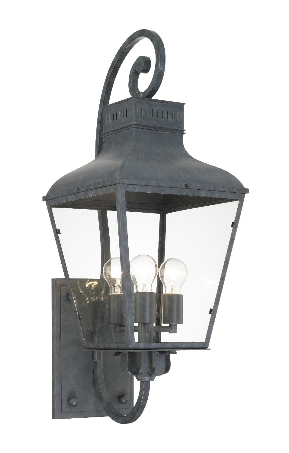 Crystorama DUM-9803-GE Dumont 3 Light Outdoor Wall Mount - Graphite