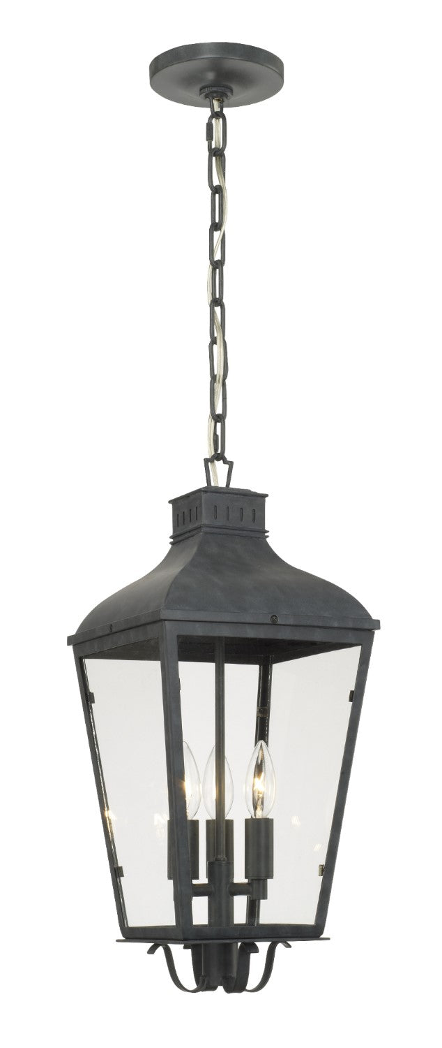Crystorama DUM-9805-GE Dumont 3 Light Outdoor Chandelier - Graphite