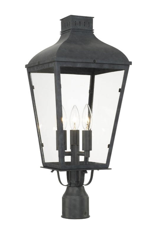 Crystorama DUM-9807-GE Dumont 3 Light Outdoor Lantern Post - Graphite