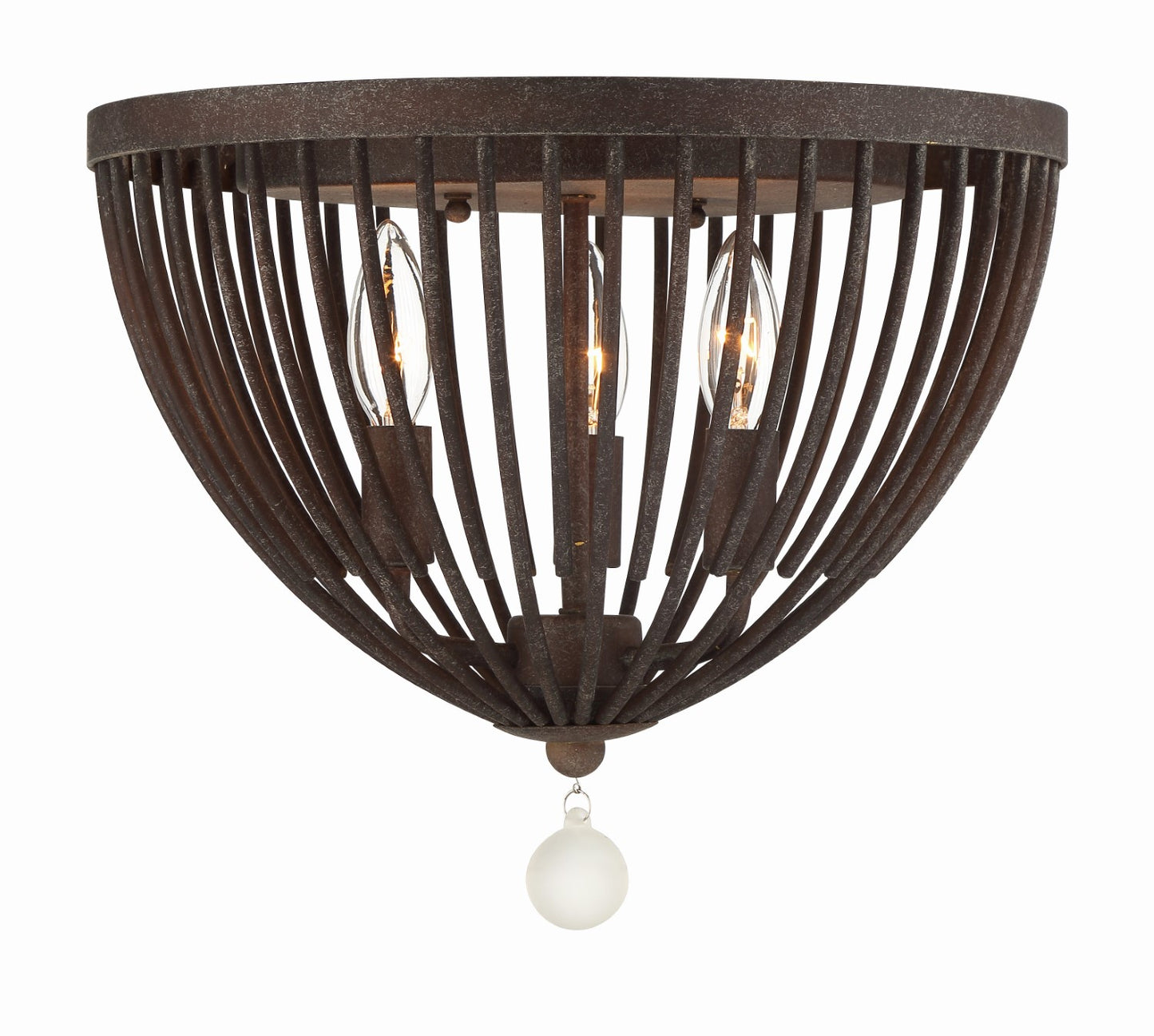 Crystorama DUV-620-FB Duval 3 Light Ceiling Mount - Forged Bronze