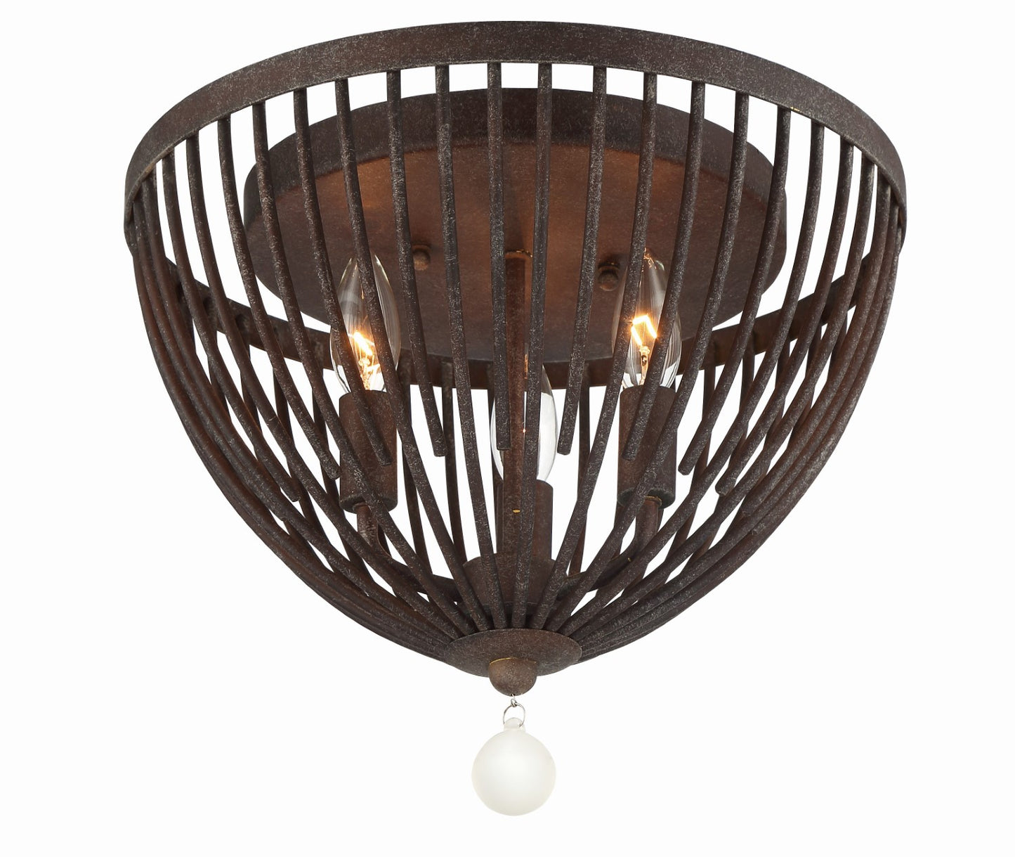 Crystorama DUV-620-FB Duval 3 Light Ceiling Mount - Forged Bronze