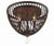 Crystorama DUV-620-FB Duval 3 Light Ceiling Mount - Forged Bronze