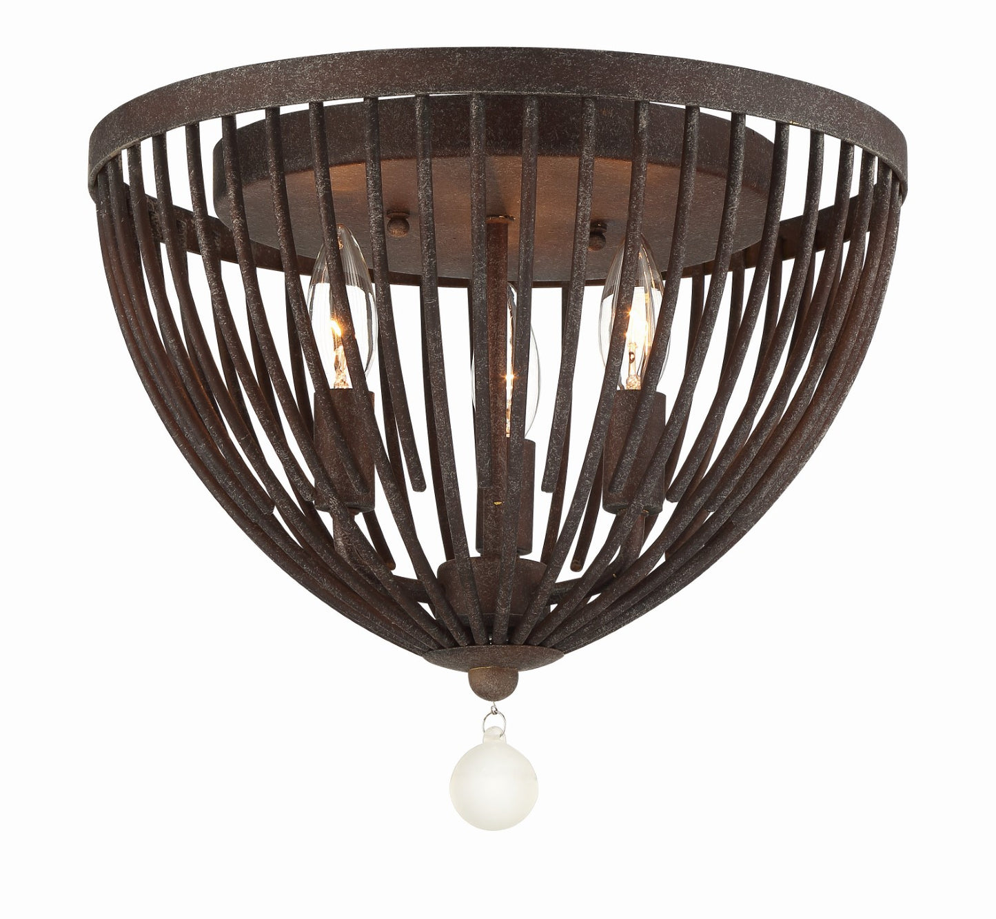 Crystorama DUV-620-FB Duval 3 Light Ceiling Mount - Forged Bronze