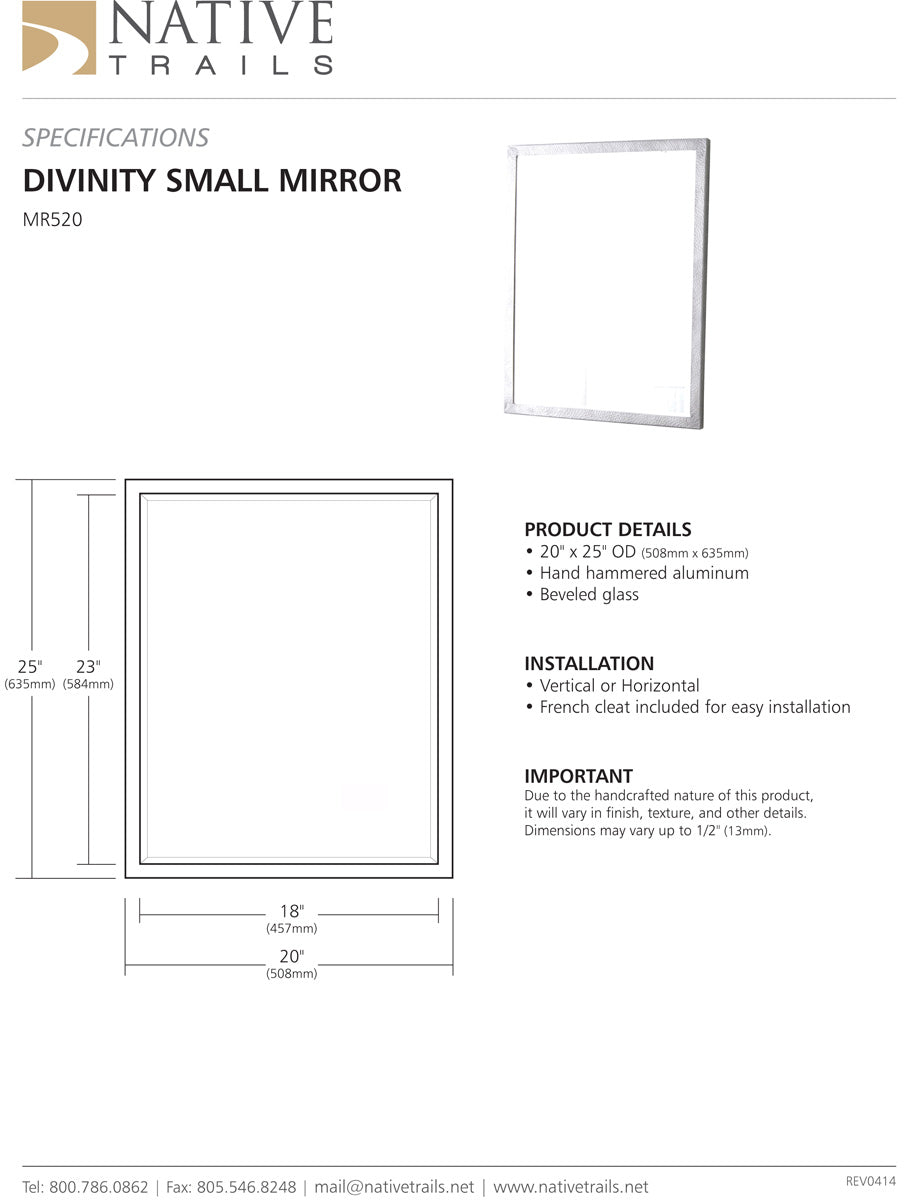 Native Trails MR520 Divinity Small Mirror