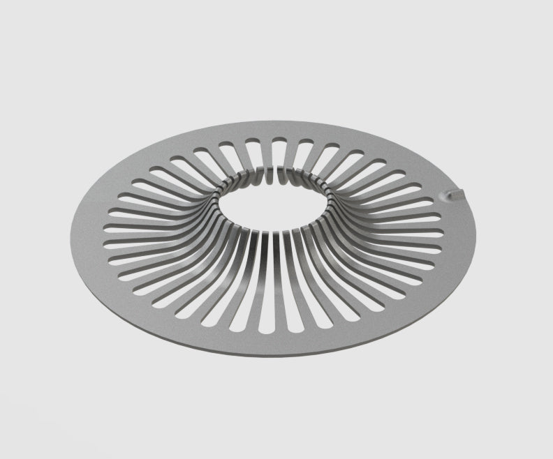 Ebbe Square Shower Drain Grate, E4022 ABS Clamp Collar w/ Drain Riser, - Parent