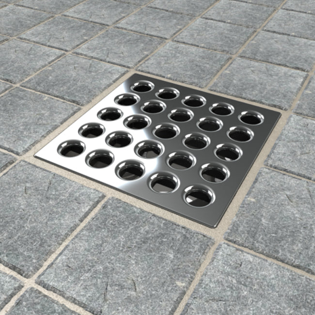 eBBe square Grate 3.75" x 3.75" 304 Stainless Steel Plate Drain - Parent