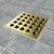 eBBe square Grate 3.75" x 3.75" 304 Stainless Steel Plate Drain