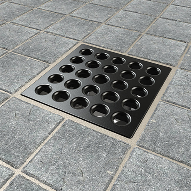 eBBe square Grate 3.75" x 3.75" 304 Stainless Steel Plate Drain