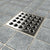 eBBe square Grate 3.75" x 3.75" 304 Stainless Steel Plate Drain