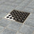 eBBe square Grate 3.75" x 3.75" 304 Stainless Steel Plate Drain