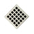 eBBe E4803 Quadra 3.75" x 3.75" 304 Stainless Steel Drain in Polished Stainless