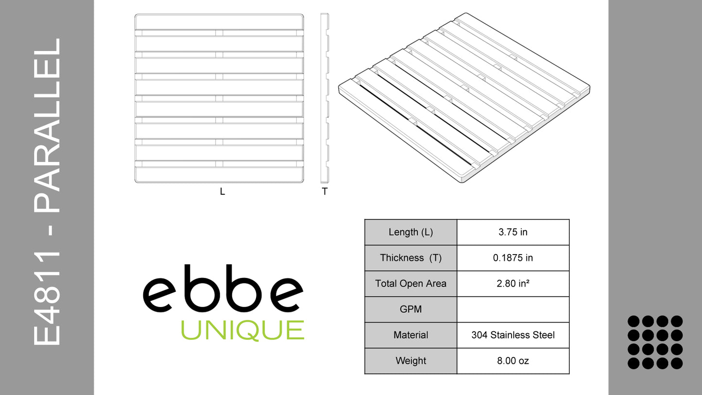 Ebbe E4811-E4400 Unique Grate & Drain Riser Kit - Parent