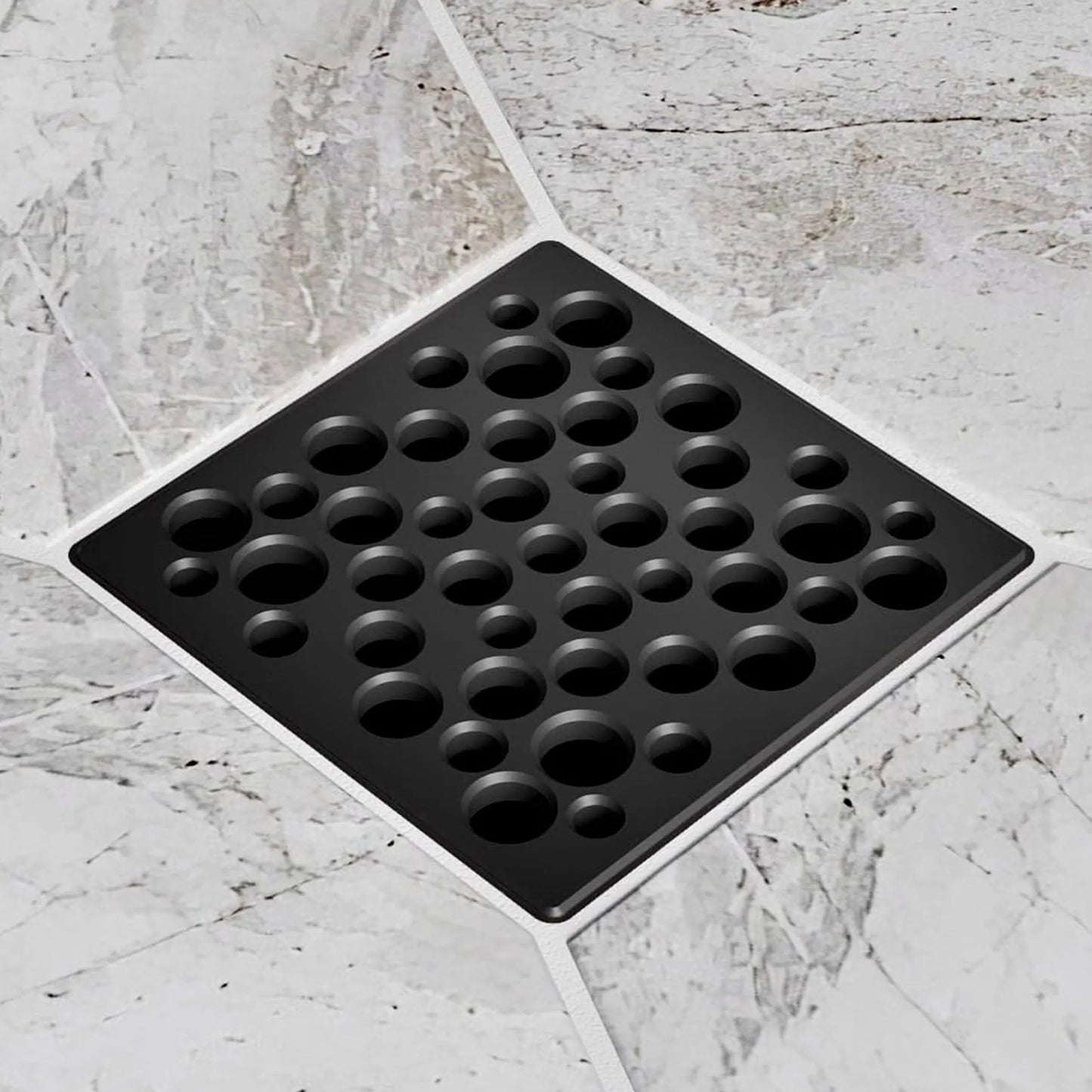 eBBe E4812 Bubbles 3.75" x 3.75" 304 Stainless Steel Drain - Parent