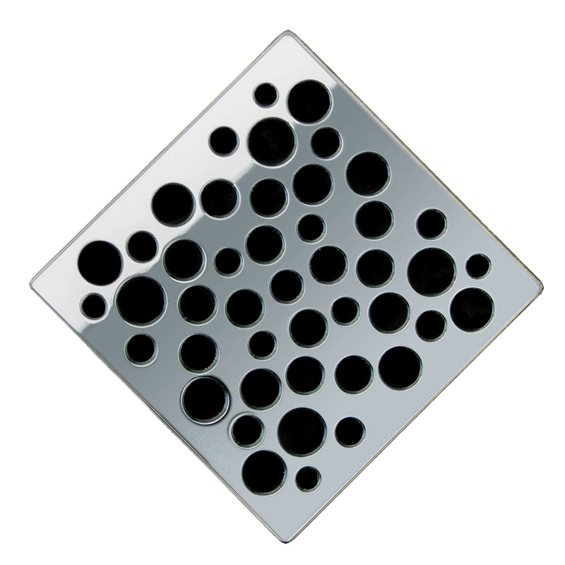 eBBe E4812 Bubbles 3.75" x 3.75" 304 Stainless Steel Drain