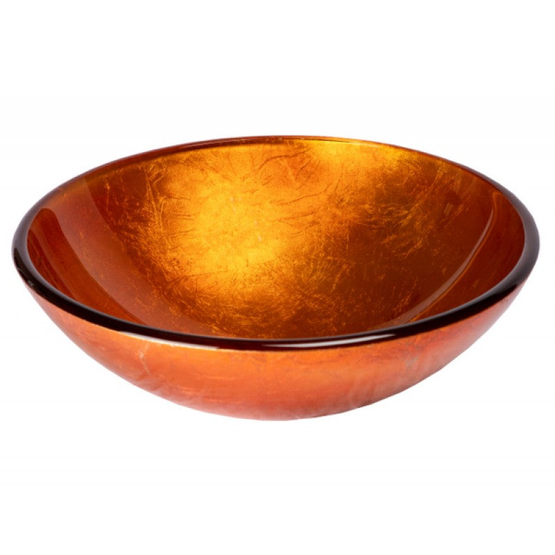 Eden Bath EB_GS29 Orange Reflections Glass Vessel Sink