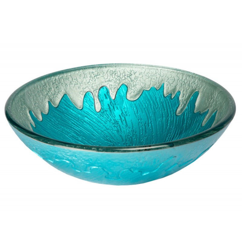 Eden Bath EB_GS33 Blue Ice Glass Vessel Sink