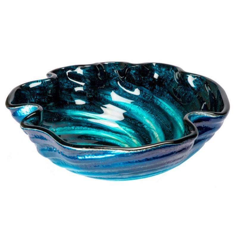 Eden Bath EB_GS37 Carribean Wave Glass Vessel Sink