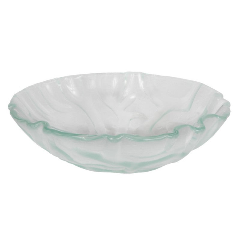 Eden Bath EB_GS42 14" Clear Freeform Wave Glass Vessel Sink
