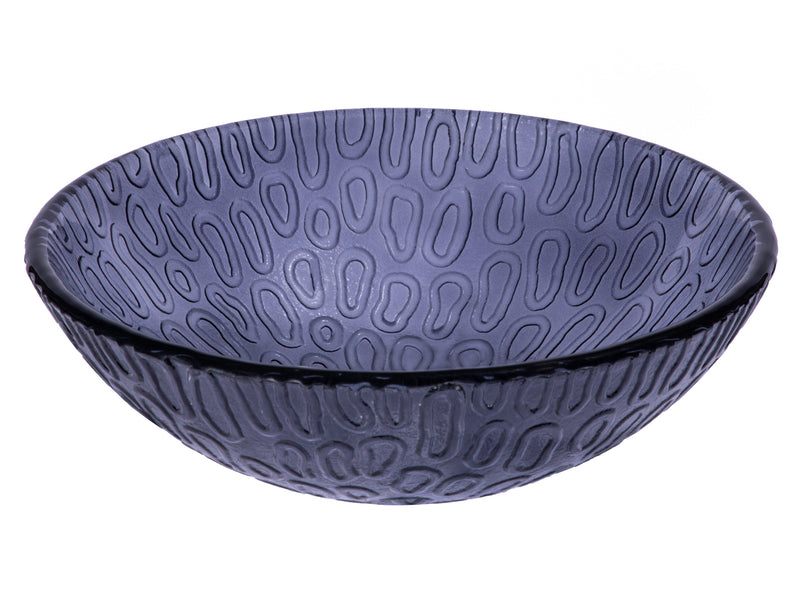 Eden Bath EB_GS43 14" Charcoal Freeform Hoops Glass Vessel Sink