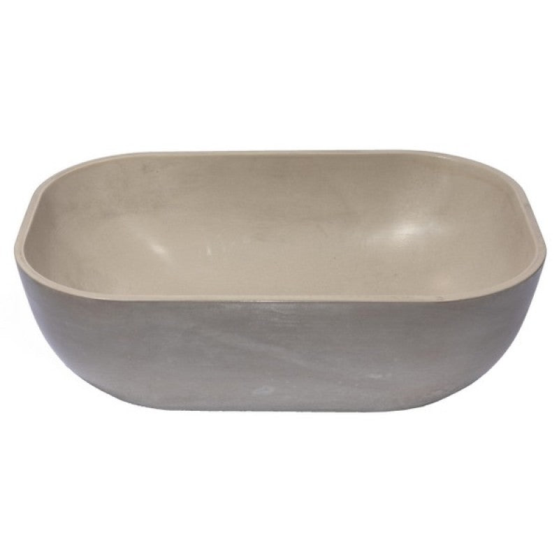 Eden Bath EB_N010 Rounded Corners Rectangular Concrete Vessel Sink