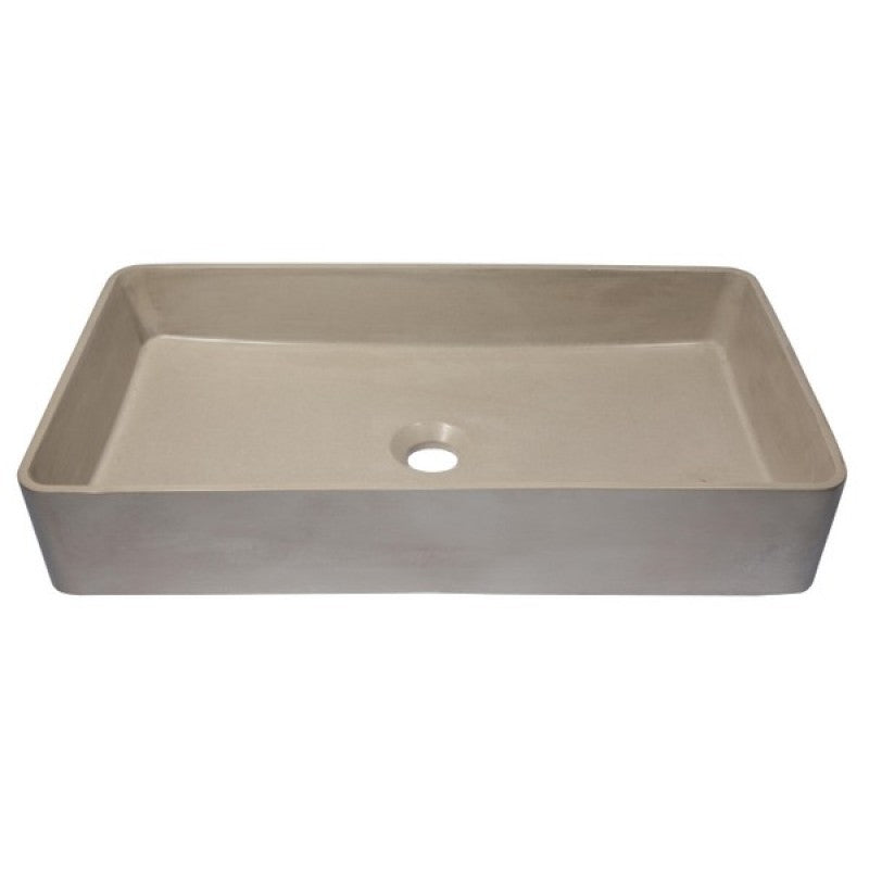 Eden Bath EB_N011 Wide Rectangular Concrete Vessel Sink