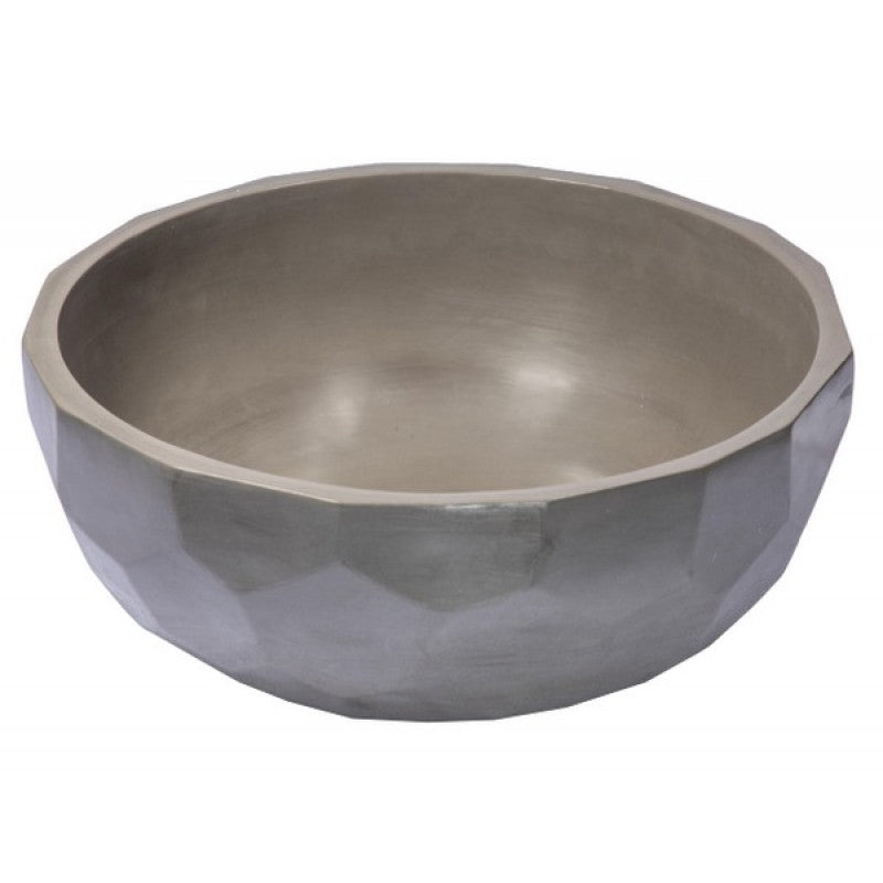 Eden Bath EB_N013 Round Concrete Vessel Sink with Rough Exterior