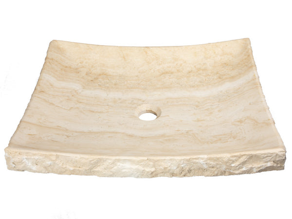Eden Bath EB_S014WT-P White Travertine Large Zen Sink