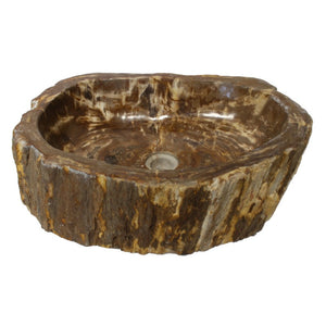 Eden Bath EB_S028PW-P Natural Stone Vessel Sink, Petrified Wood