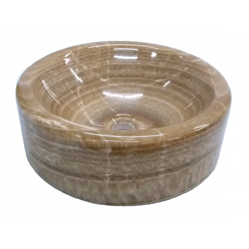 Eden Bath EB_S036BO-P Barrel Vessel Sink, Brown Onyx Polished