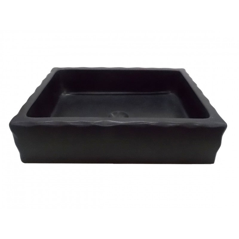 Eden Bath EB_S037LS-H Antique Rectangular Lava Stone Vessel Sink Honed