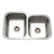 Houzer EC-3208SR-1 Elite 32 Inch Stainless Steel Undermount 60/40 Double Small Right Bowl Kitchen Sink