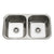 Houzer ED-3108-1 Elite 31 Inch Stainless Steel Undermount 50/50 Double Bowl Kitchen Sink