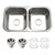 Houzer ED-3108-C Elite 31 Inch Stainless Steel Undermount 50/50 Double Bowl Kitchen Sink