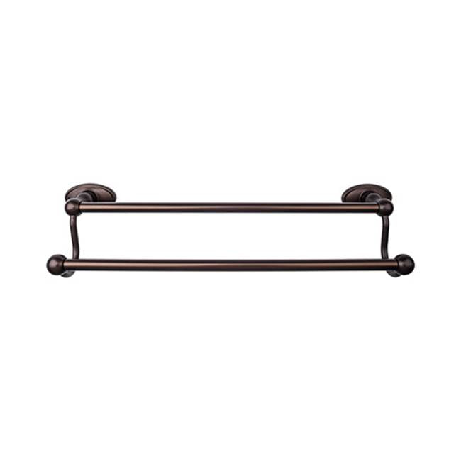 Top Knobs Edwardian Bath Towel Bar Double - Oval Backplate